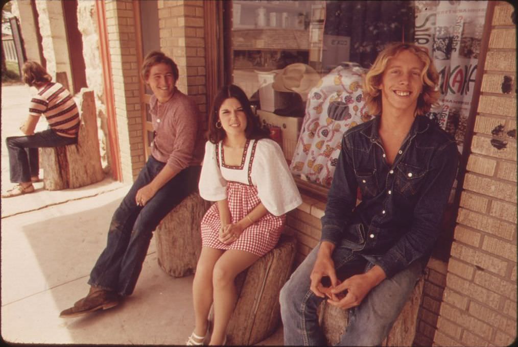 #28 Miss Junior Texas with friends in Leakey, Texas, 1973.
