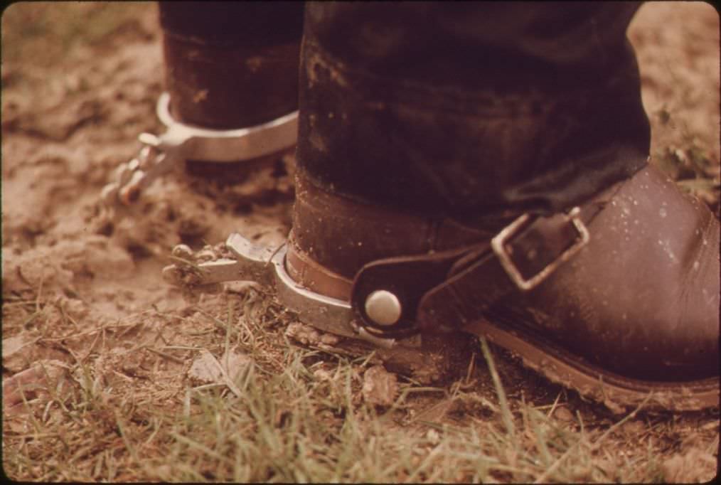 #4 A ranch hand’s spurs near Leakey, Texas, 1973.