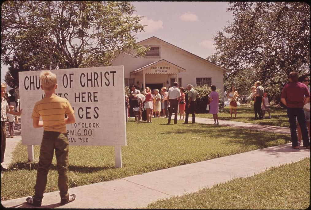 #5 Sunday services in Leakey, Texas, 1972.