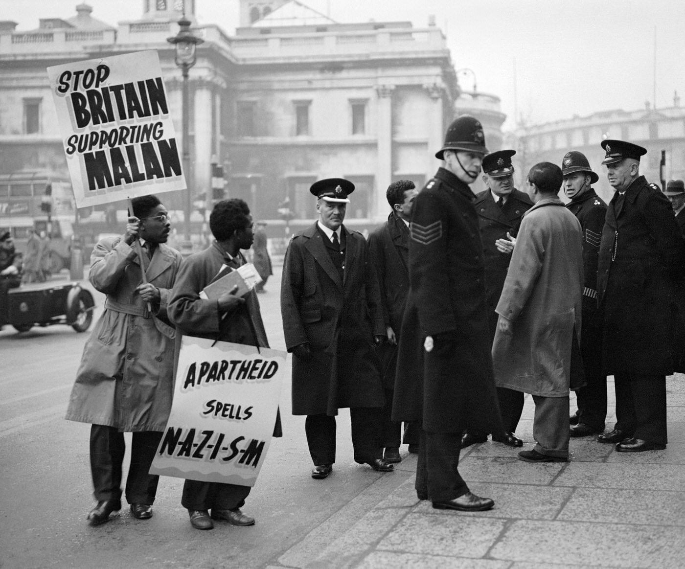 #33 A demonstration in Trafalgar Square, 1951.