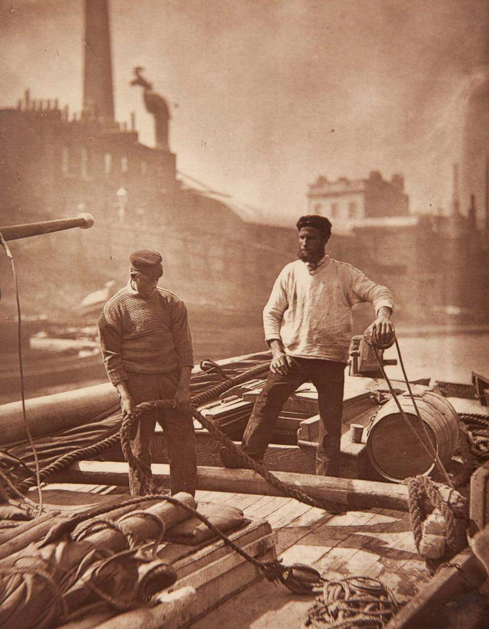 #102 Workers on the “silent highway” (boatmen on Thames).