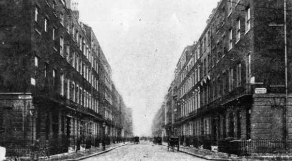 #28 London’s Harley Street, where many doctors maintain offices, 1890.