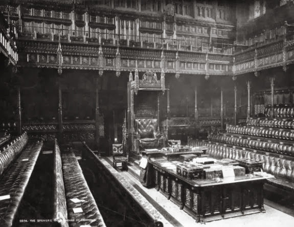 #31 The Speaker’s Chair in the House of Commons, London, 1890.