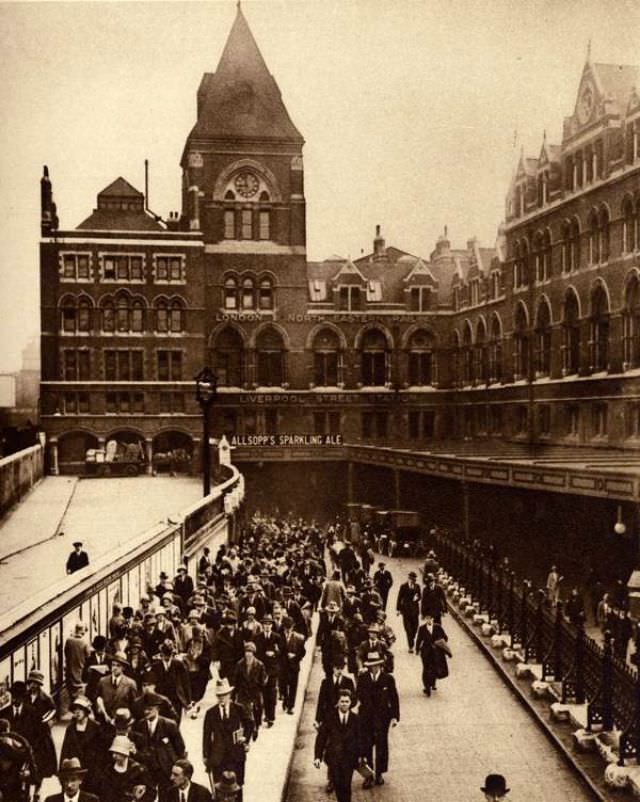 #86 Liverpool St Station at nine o’clock six mornings a week.