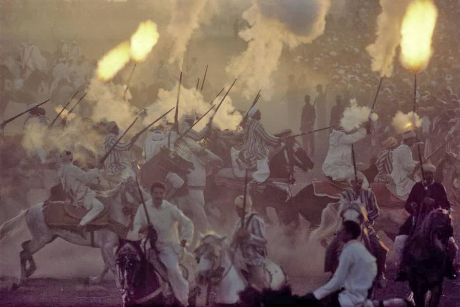 #7 Horsemen performing a ‘fantasia’ race during a wedding, 1984.