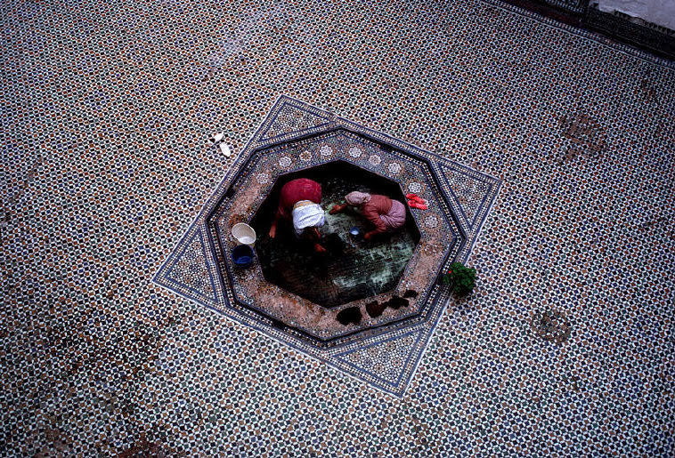#33 The tiled courtyard of a former palace, 1984.