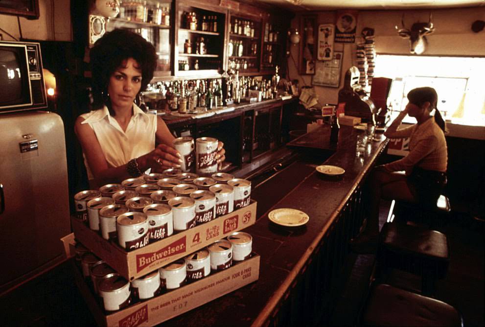 #15 Empty steel beer and soft drink cans accumulated near Taos, New Mexico, to be used in building experimental houses, 1974.