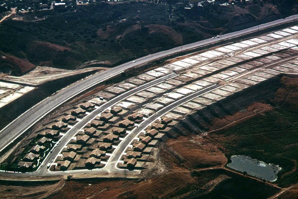 #22 Aerial view of a new housing development in San Diego, California, 1975.