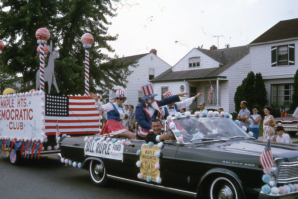 #44 Maple Heights mayor at the July 4th parade, 1965.