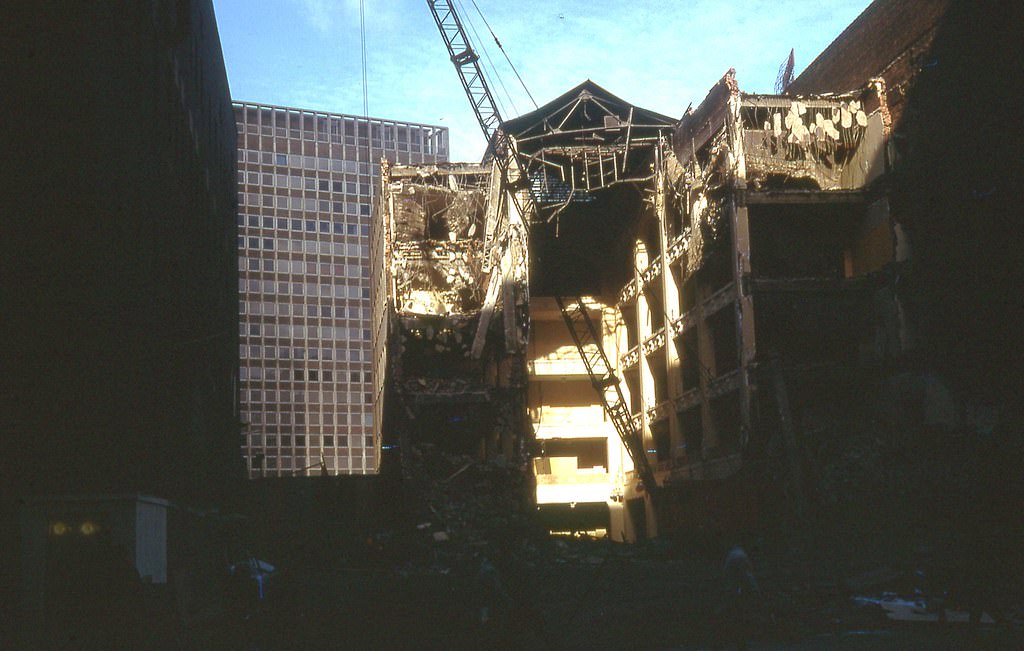 #65 Sterling Linder being razed, 1968.