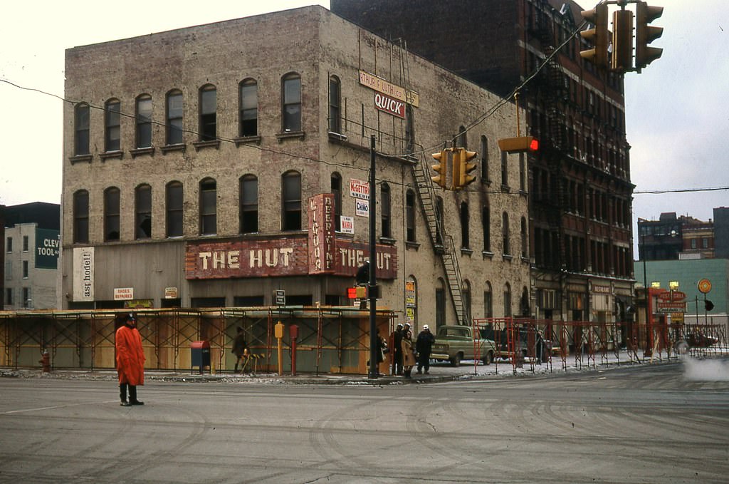 #73 W. 3rd and Superior NW corner in Cleveland, Ohio, 1969.