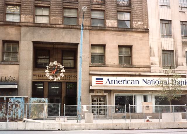 #76 Williamson building and American National Bank, 1982.