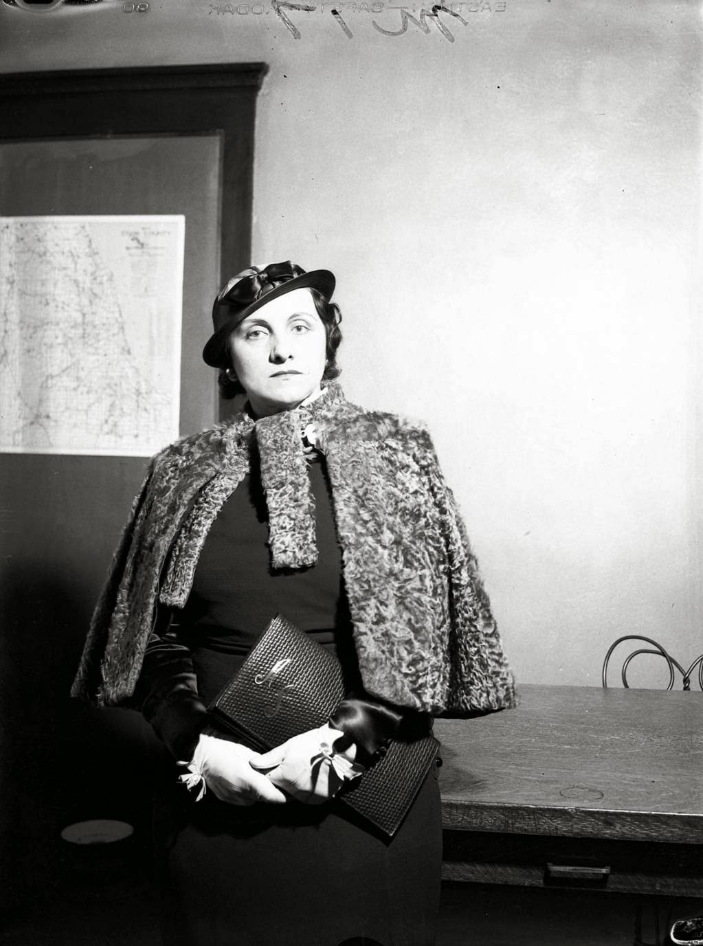 #17 Anna Sage (nicknamed Women in Red) in October 1935. Sage, who is said to have worn red or orange as a mark for the FBI, had been with John Dillinger when he was shot and killed by police outside the Biograph Theater in Chicago on July 22, 1934. Sage said she made a deal with the FBI, in exchange for information on Dillinger’s whereabouts, she would not be deported to her home country of Romania for running a brothel in Chicago. Sage was still fighting deportation even after giving up Dillinger.