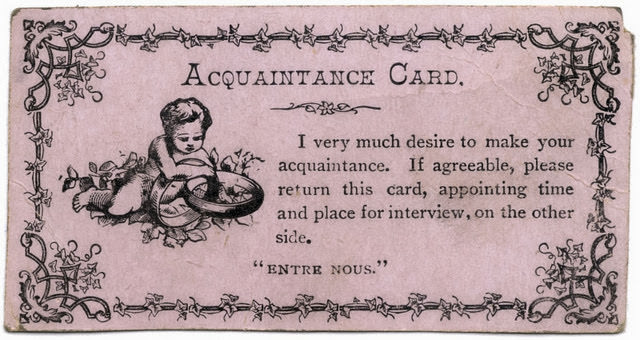 The Art of Breaking the Ice in the 19th Century: A Deep Dive into Humorous Acquaintance Cards Funny