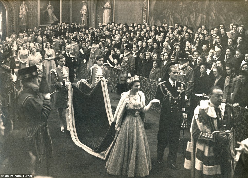 #5 The Queen and Prince Philip on the first opening of parliament in November 1952.
