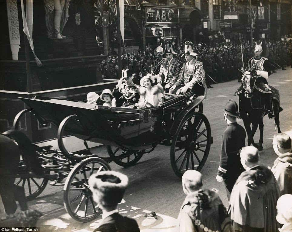 #8 Here the Queen takes part in another silver jubilee earlier in her life, that of her grandfather King George V in 1935. She travels in a carriage with her parents and sister.