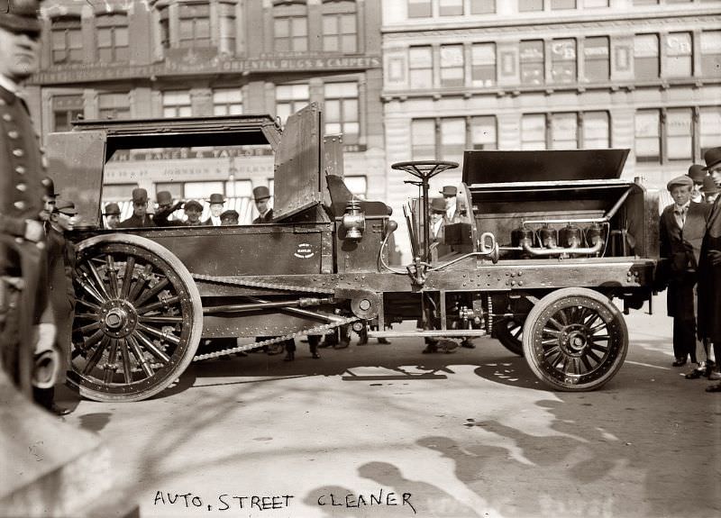 #11 Auto street cleaner, New York, 1913.