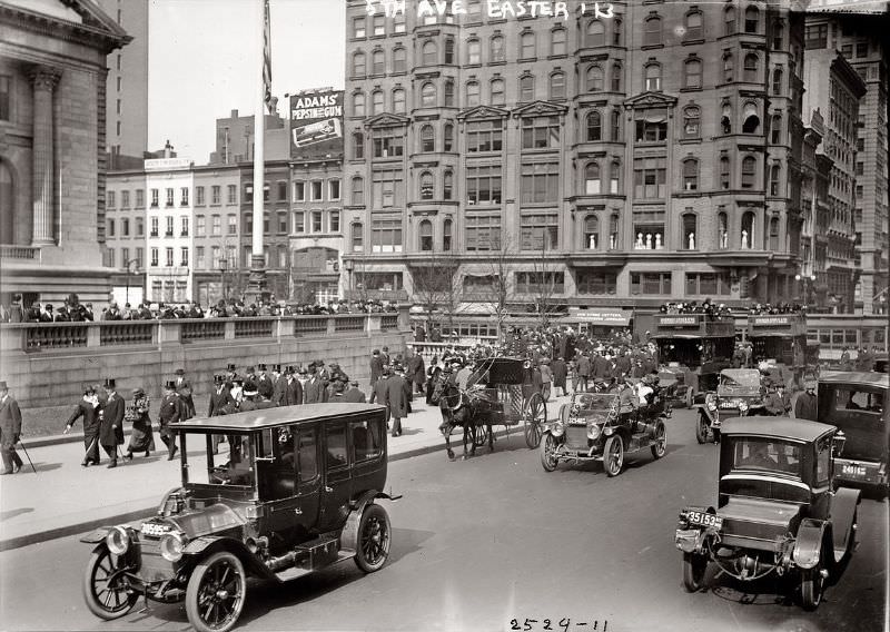 #13 Fifth Avenue, New York, Easter, 1913.