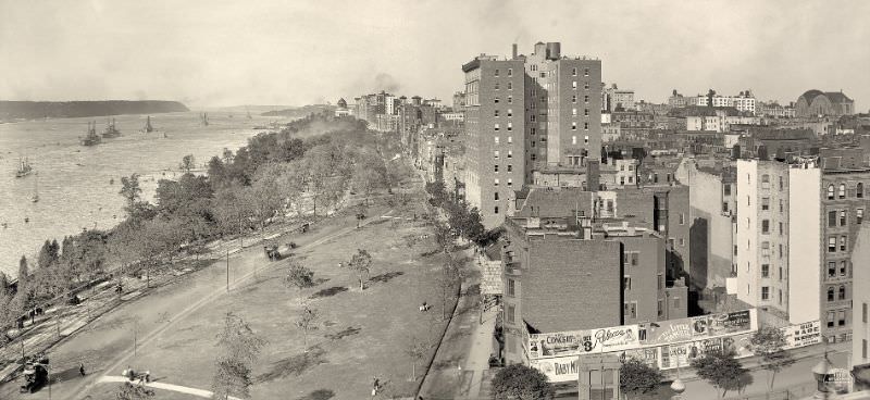 #2 Hudson River and Riverside Park, New York, October, 1910.