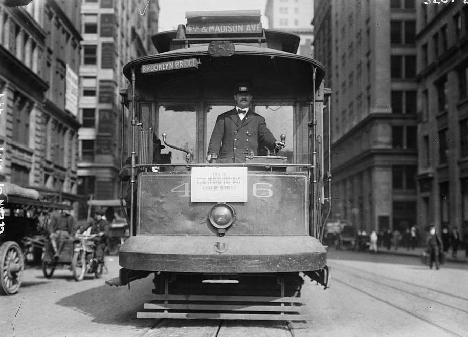 #79 Streetcar, 4th and Madison Ave, New York, 1914.