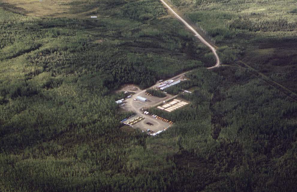 #26 Five Mile Camp, a pipeline construction camp named for its location five miles north of the Yukon River, Alaska, 1974.