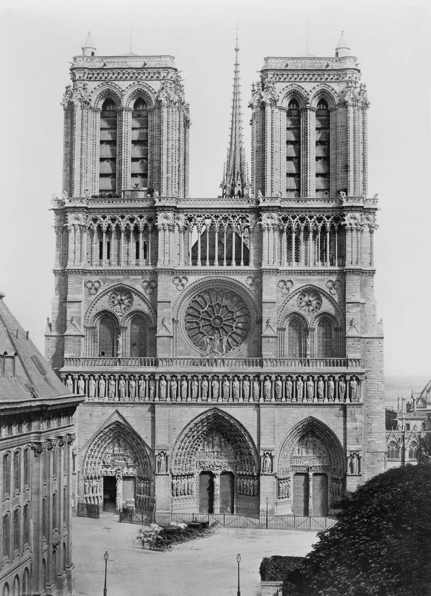 #10 Facade, Notre-Dame de Paris, France, 1860s.