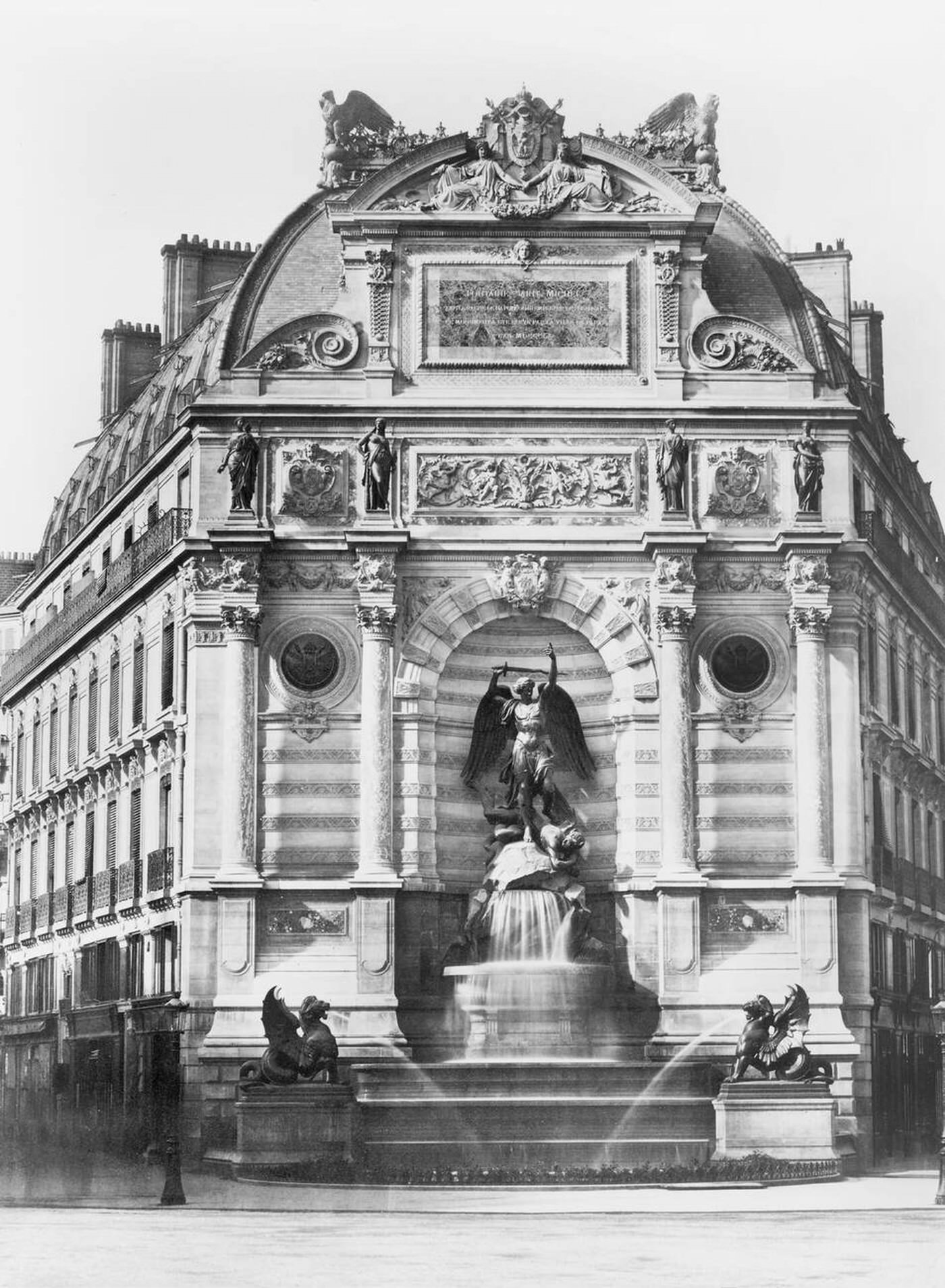 #14 Fontaine Saint-Michel, Paris, France, 1860s.