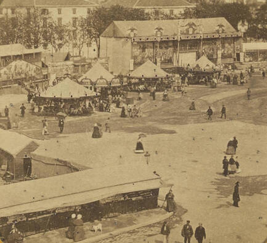 #41 Vue Instantanee de Paris, Foire au pain d’epices, Place du Trone, 1860s.