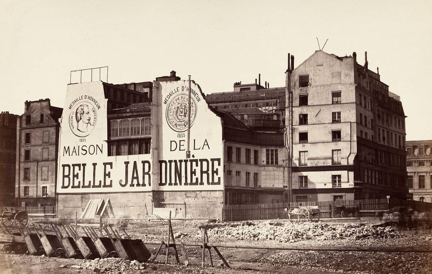 #51 La Belle Jardinère: le magasin de la rue de la Cité pendant sa demolition, Paris, 1864–66.