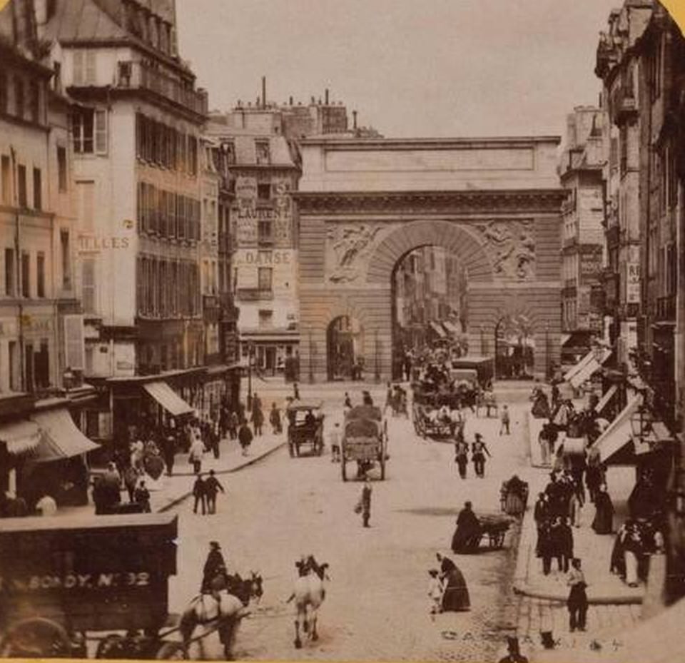 #56 Porte Saint-Martin, 10th arrondissement, from rue Saint-Martin, 3rd arrondissement, Paris, 1860s