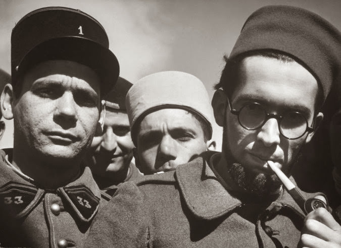 #12 French Foreign Legion soldiers at their outpost at Homs, Syria, 1940.