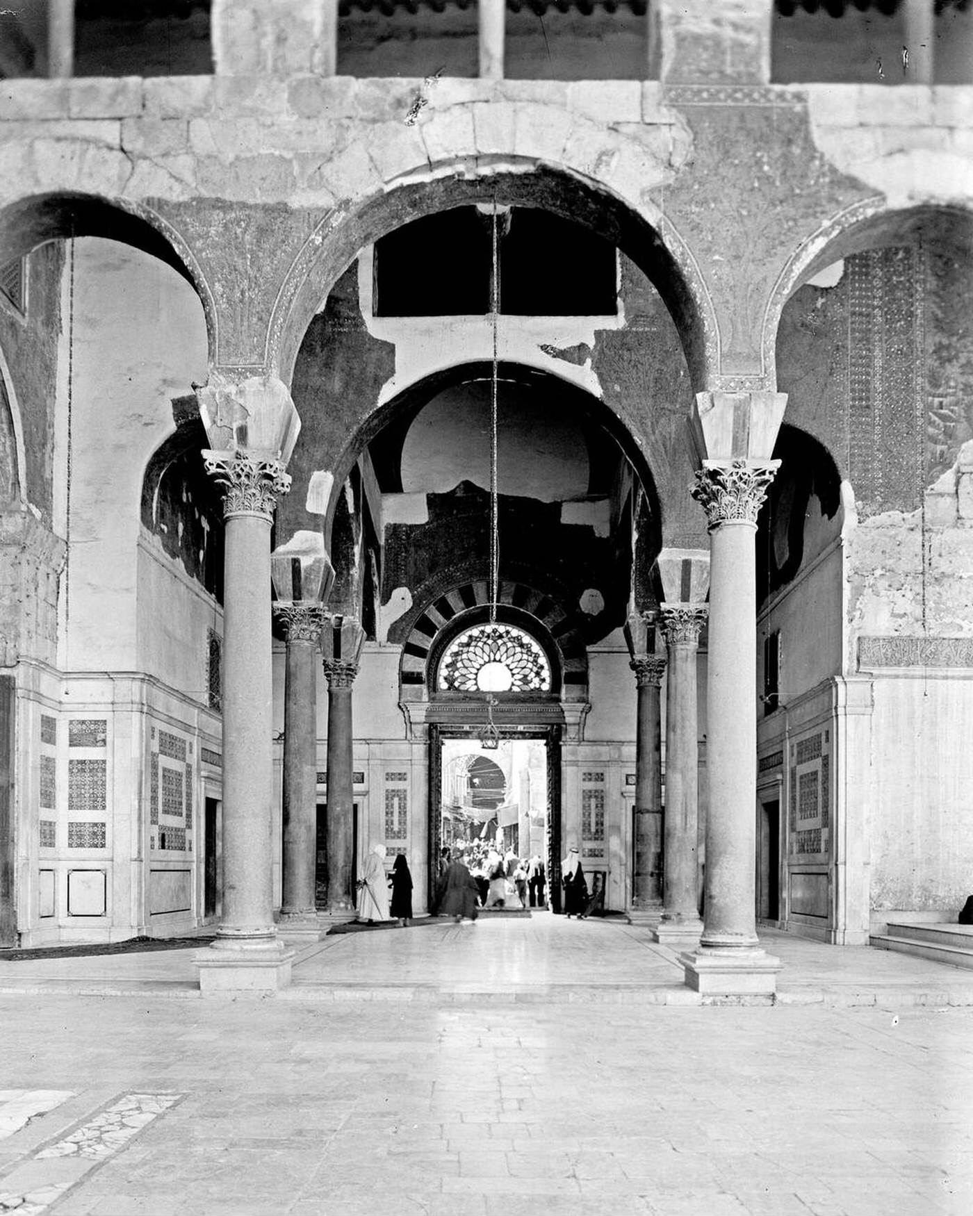 #37 Entrance from the courtyard of the Ommayad Mosque in Damascus, 1940s.