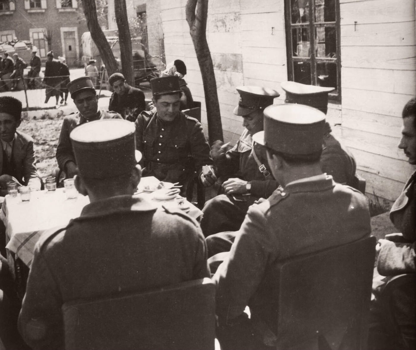 #45 European police in Maidan Akbis, near Aleppo, Syria, 1943.