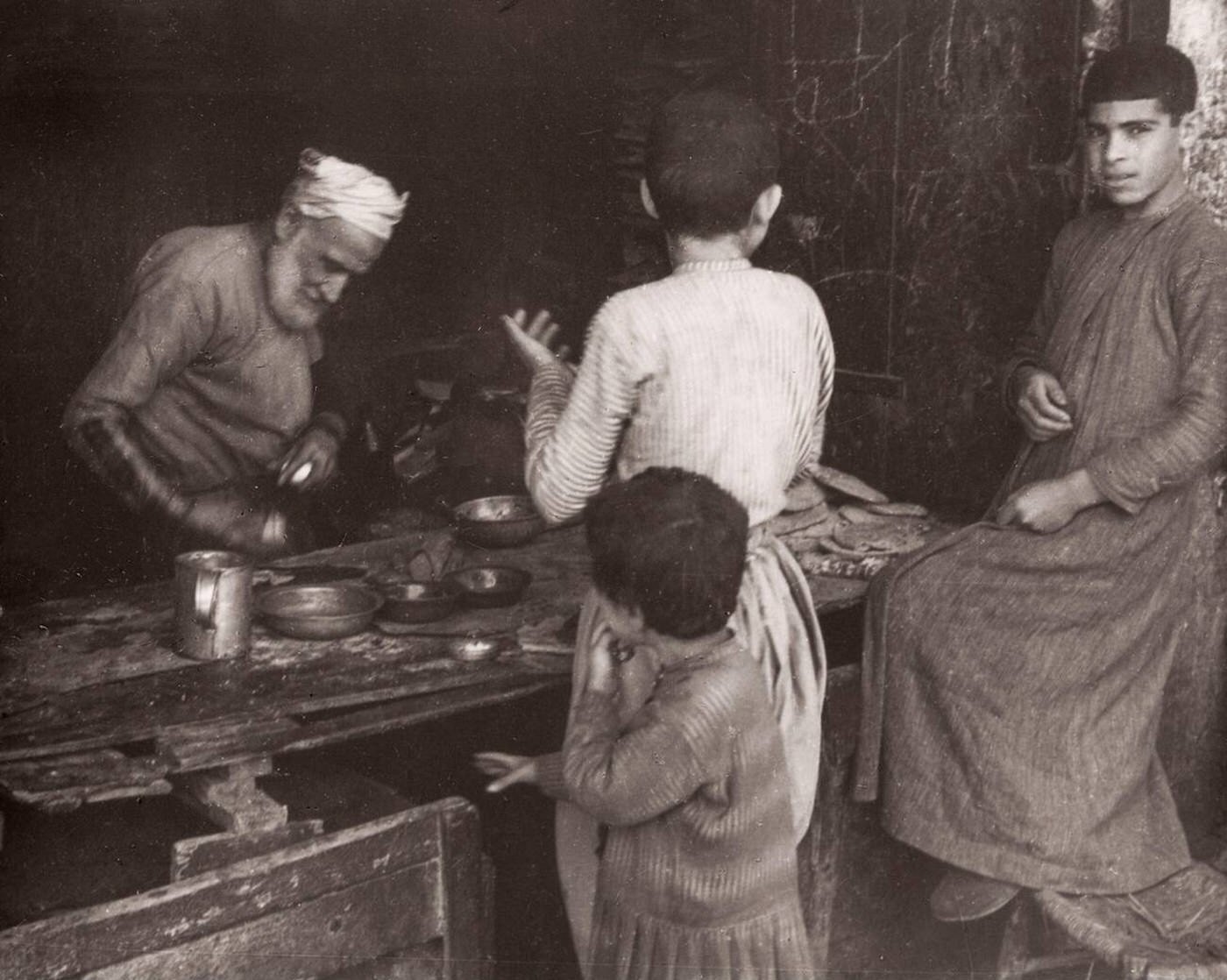 #61 Man making sweets confectioner in Aleppo, Syria, 1943.