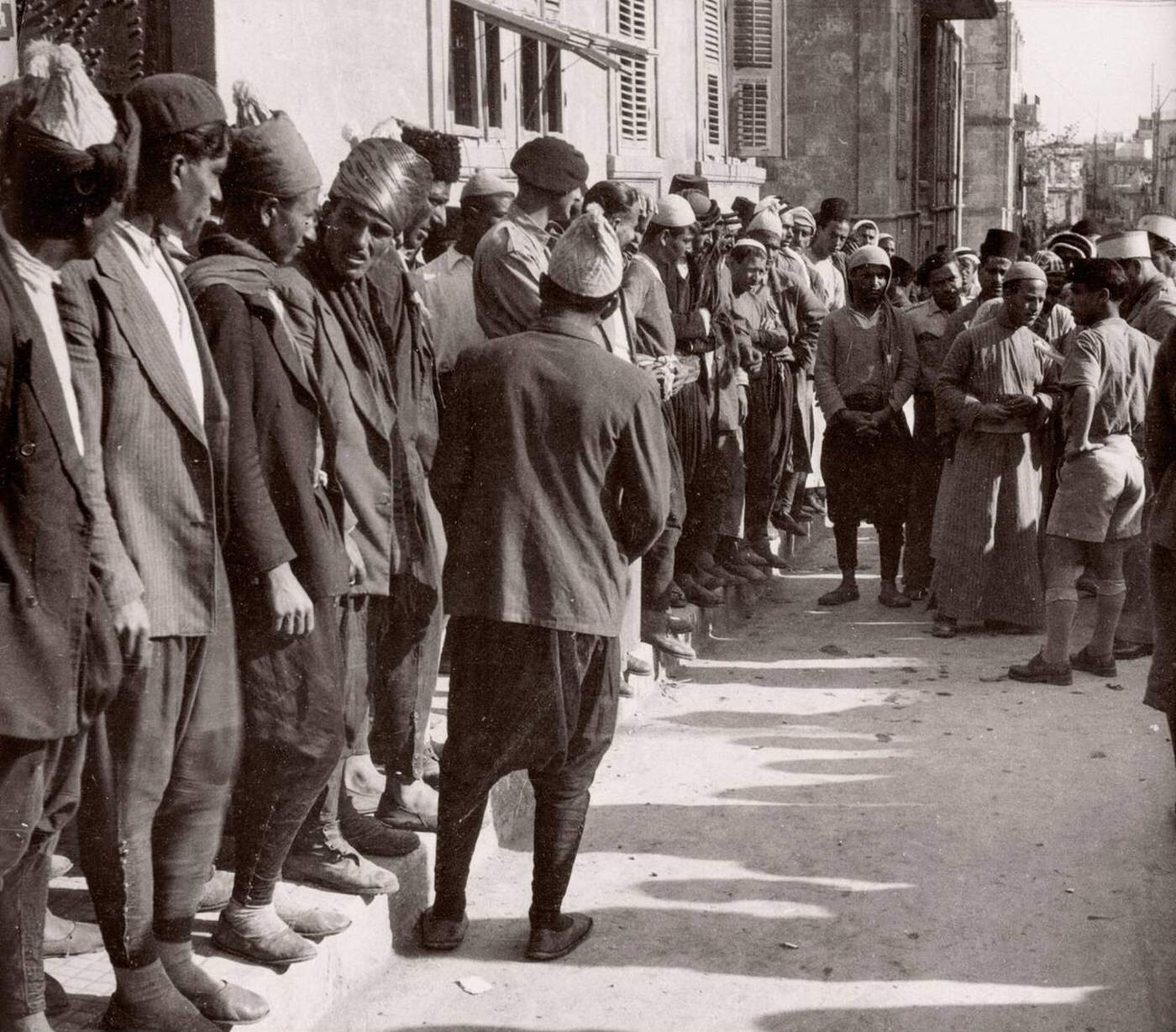 #68 British army recruits, mostly Kurdish, in Aleppo, Syria, 1943.