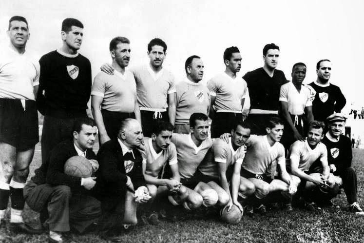 #10 Meanwhile, in front of a reported crowd of over 200,000 – about 100 of whom were Uruguayan