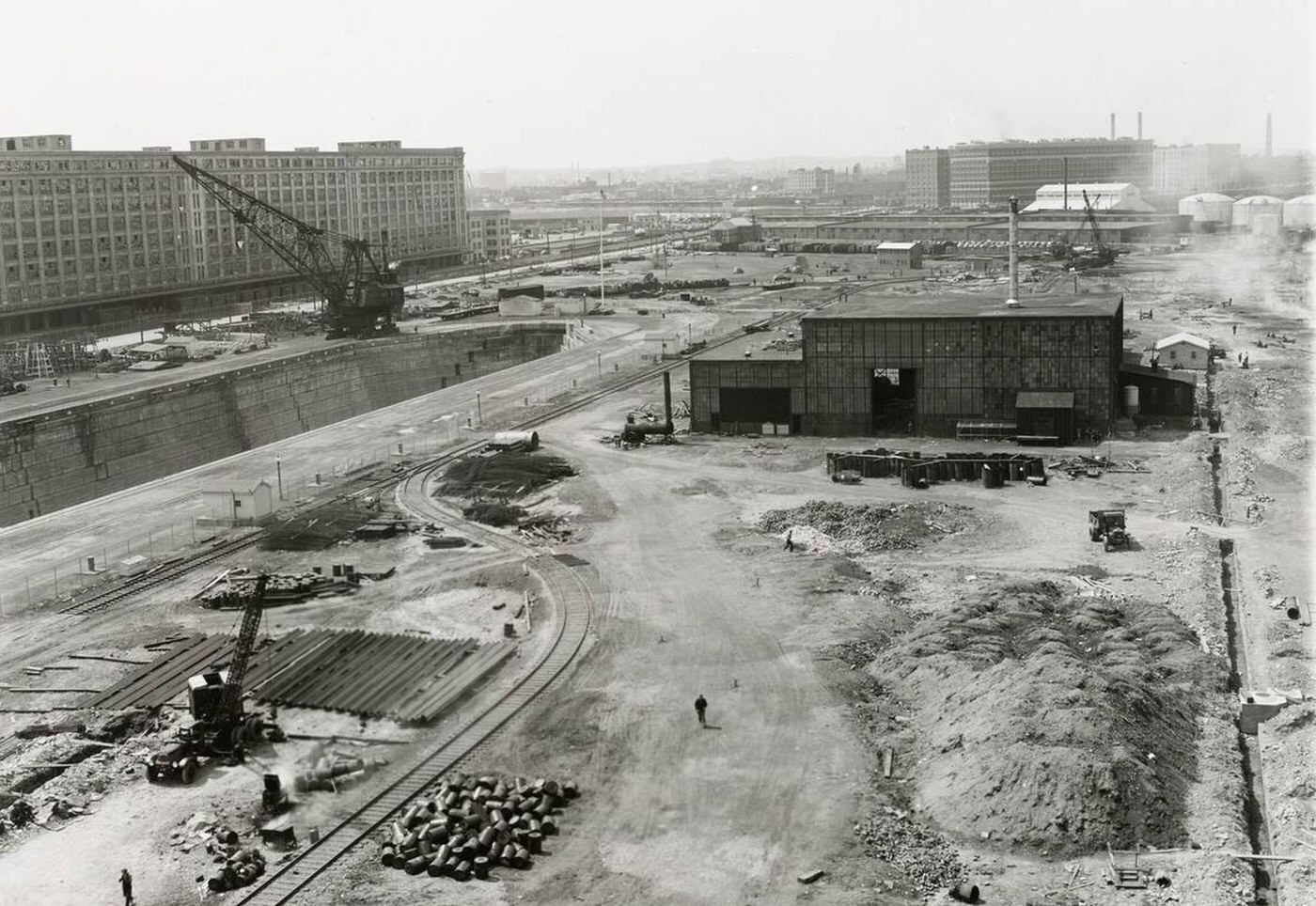 #62 View from Roof of Elevator Shaft, Northwest Corner, Building 16, Dry Dock Area, South Boston.