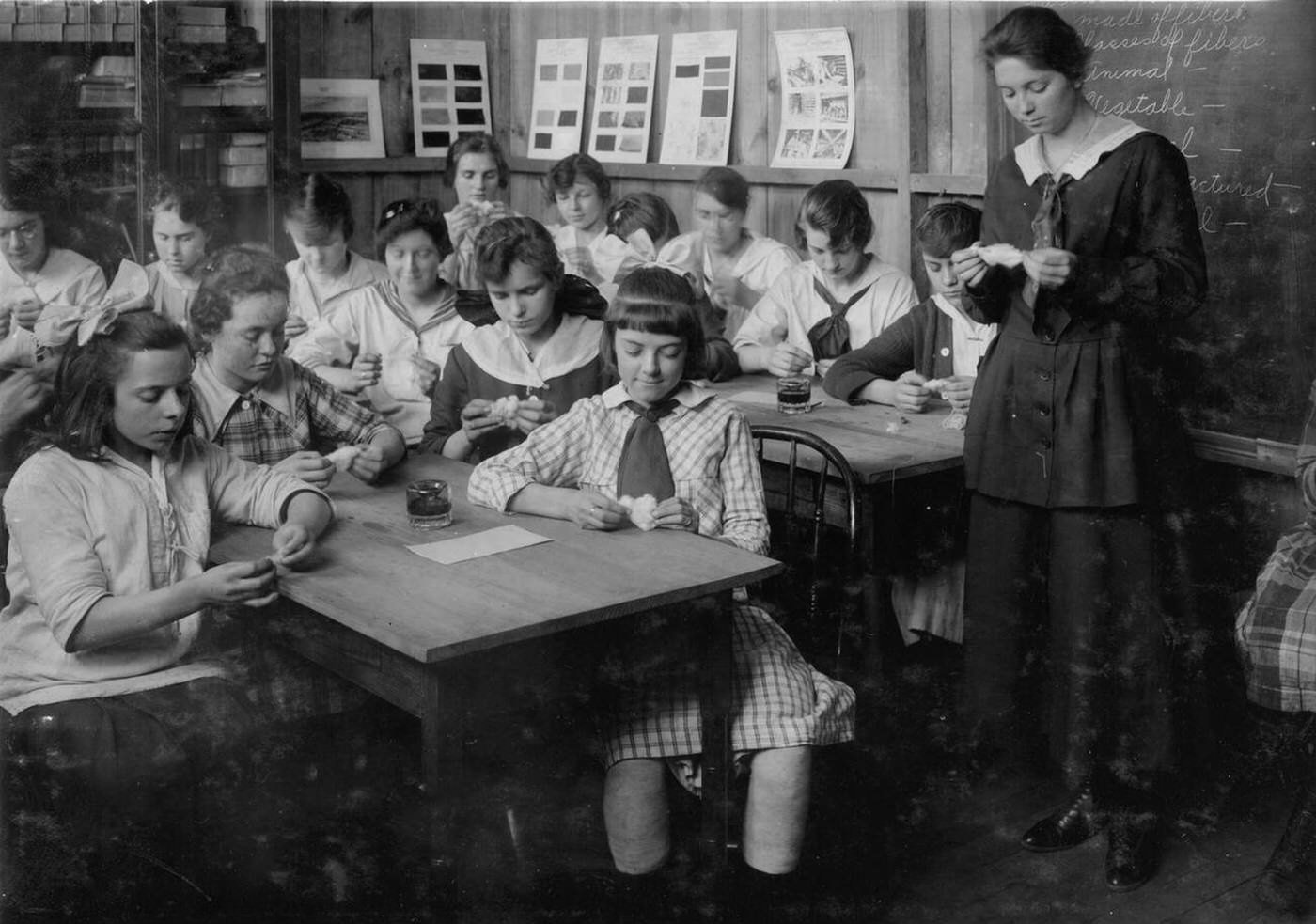 #71 Continuation School group at Ipswich Mills, South Boston, 1940.