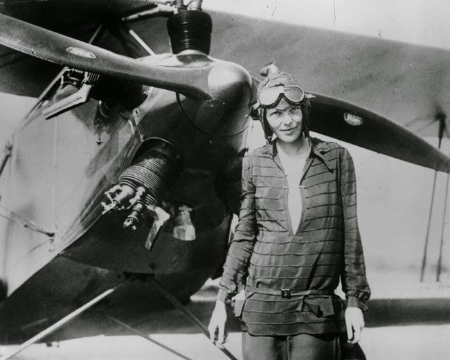 #30 Aviator Amelia Earhart after becoming the first woman to fly an aircraft across the Atlantic Ocean, 1928.