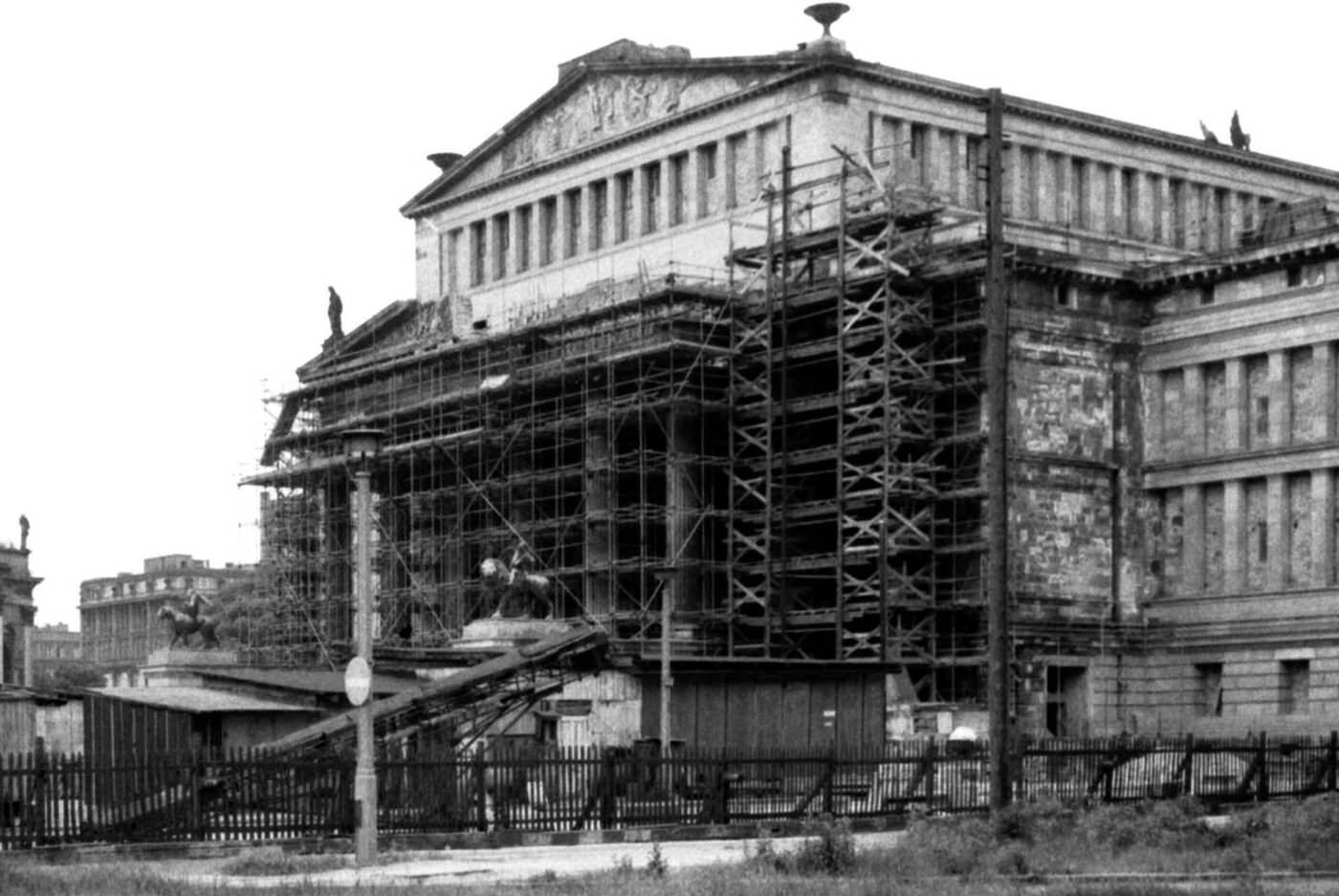 Ruins of the former theater on Gendarmenmarkt in East Berlin, 1973.