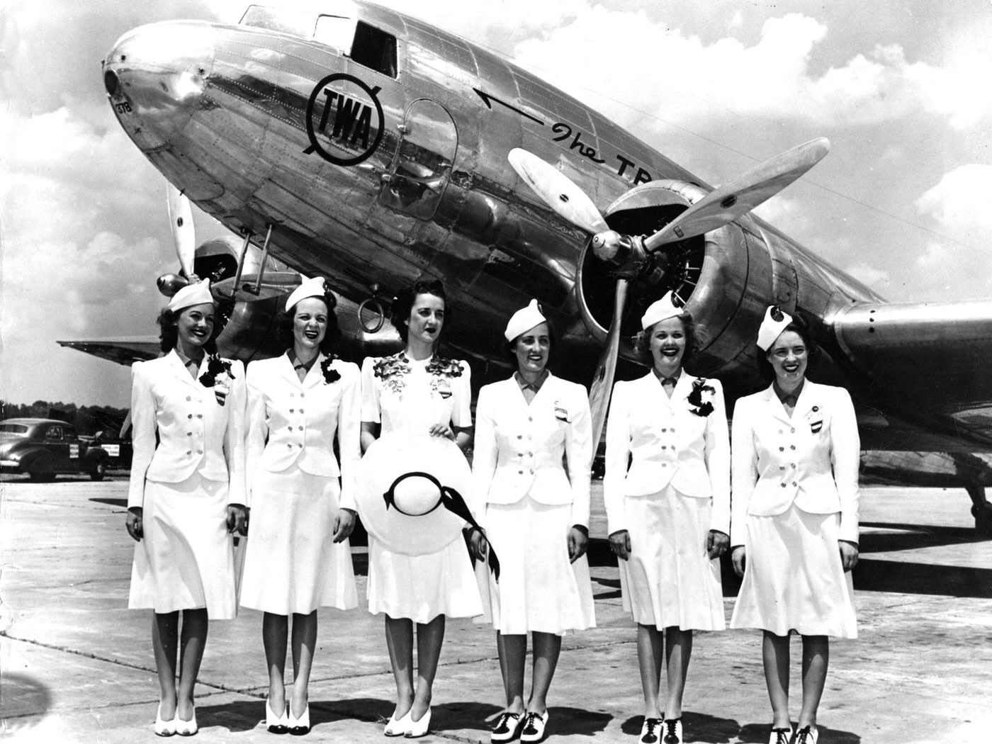 Transcontinental &; Western Air (TWA) uniforms, 1939.