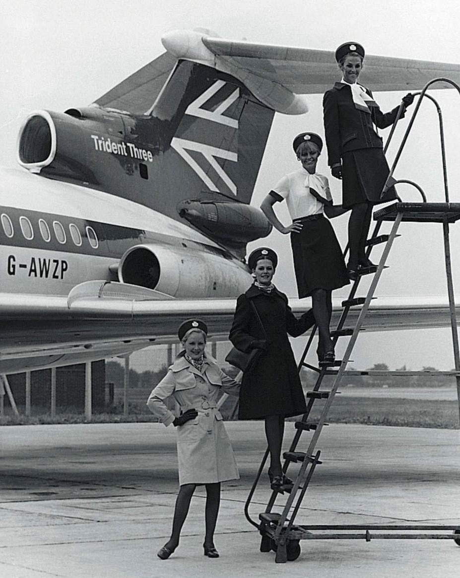 BEA’s popular uniforms, designed by Sir Hardy Amies, 1972.