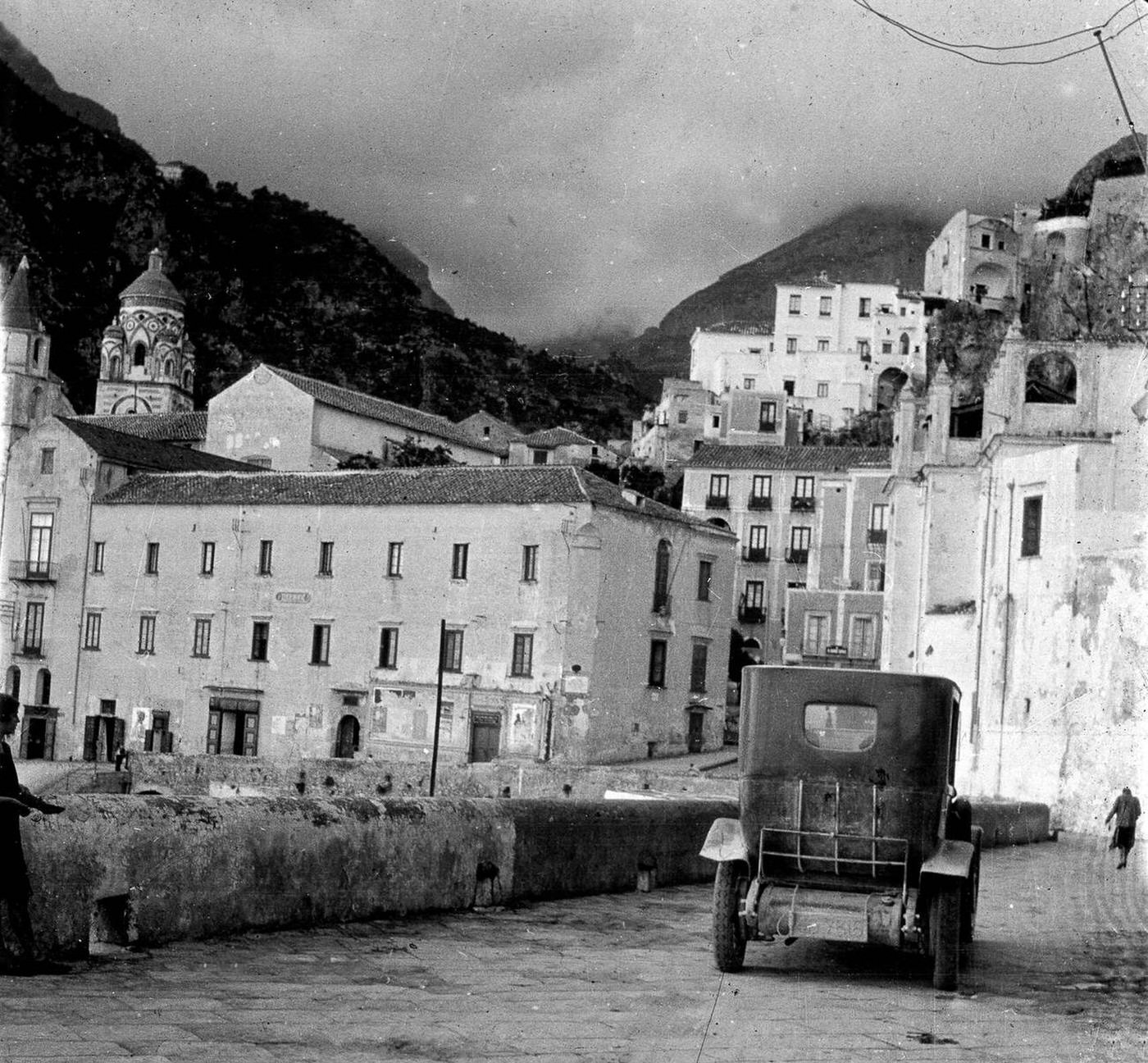 #112 Amalfi town in the province of Salerno, in the region of Campania, Italy, 1930.