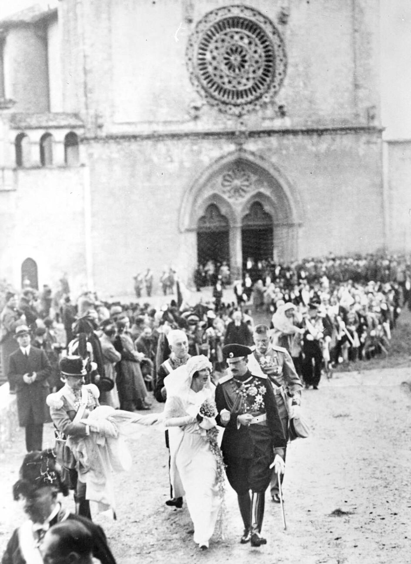 #119 The wedding of the King of Bulgaria and Princess Giovanna of Italy at Assizi, 1930.
