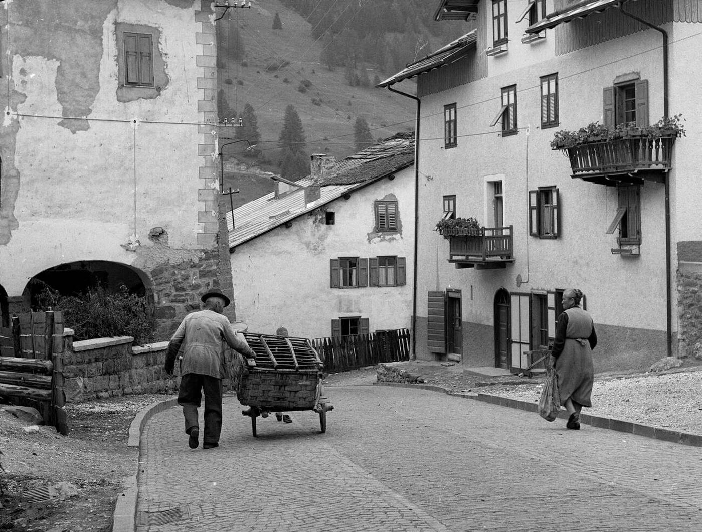 #38 Alpine farmer in village near Monte Pana, South Tyrol, Italy, 1930s.