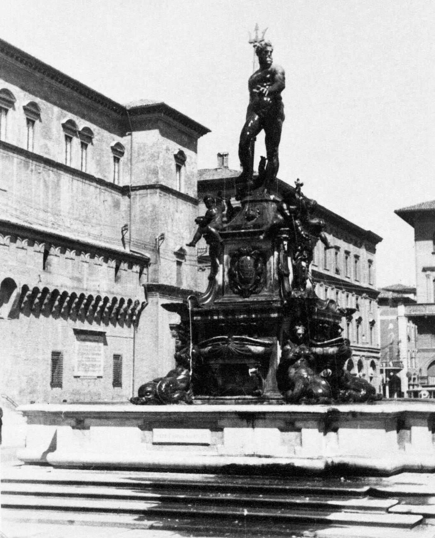 #93 Statue in Bologna Italy, 1930s.