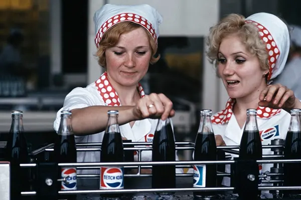 Pepsi Cola bottling plant in Novorossiysk, 1974.