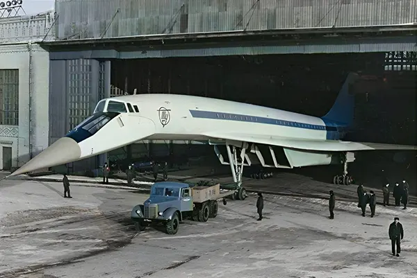 Tupolev Tu-144 supersonic aircraft, 1968.