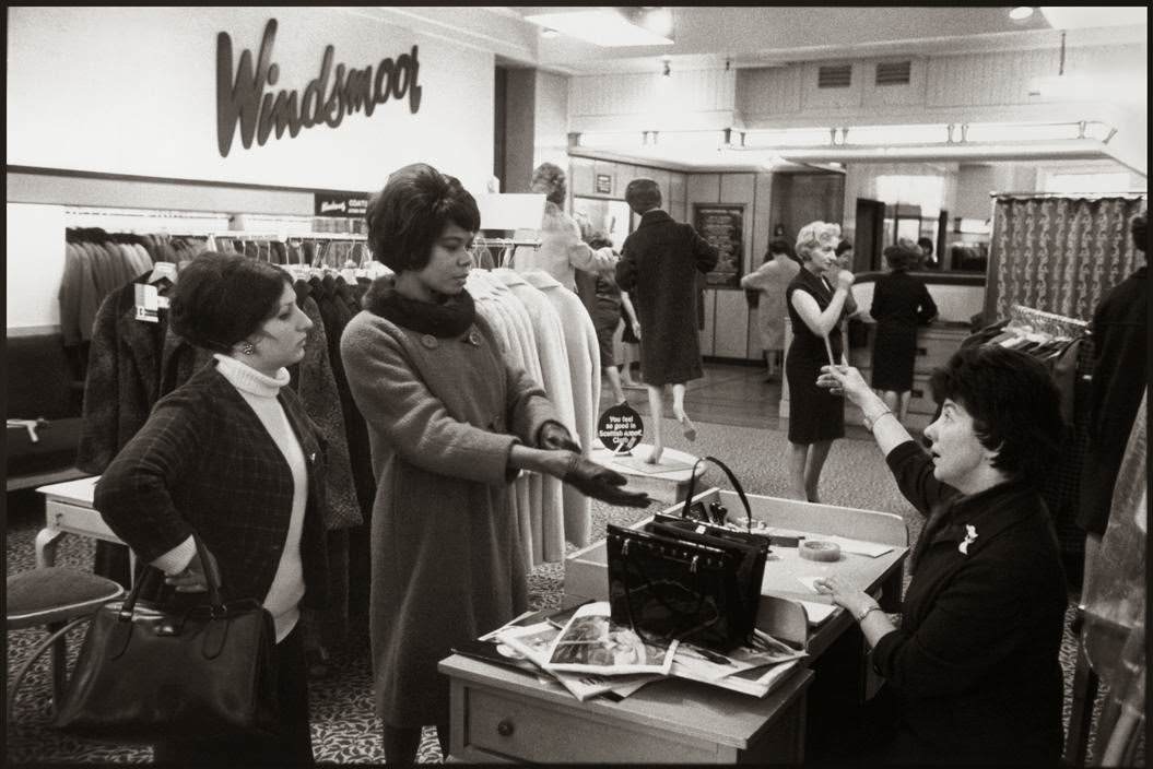 #9 Black actress shops on Oxford Street, London.