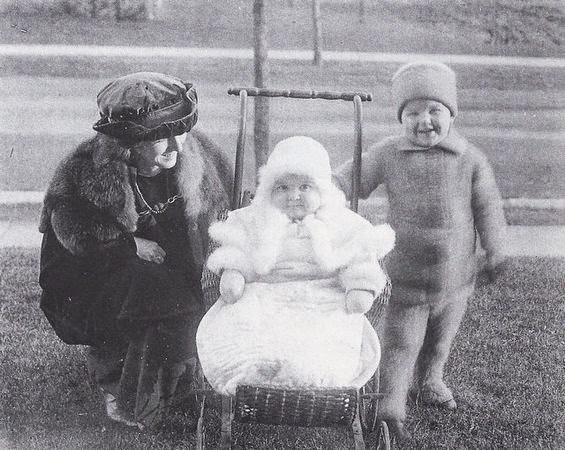 #2 Carl Woodward of Highland Park took this photo of his family on the front lawn of their home on Lawrence Ave. in Highland Park, 1920s.